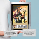 Sam Fender Printed Signed Poster Print – Live Concert Guitar Portrait Wall Art – Indie Rock Music Memorabilia Décor for Fans
