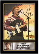 Sam Fender Printed Signed Poster Print – Live Concert Guitar Portrait Wall Art – Indie Rock Music Memorabilia Décor for Fans