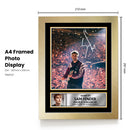 Sam Fender Printed Signed Poster Print – Live Arena Concert Portrait Wall Art – Indie Rock Guitar Performance Music Memorabilia Gift