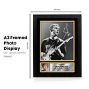 Sam Fender Printed Signed Poster Print – Black & White Live Guitar Portrait Wall Art – Indie Rock Music Memorabilia Gift for Fans