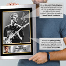 Sam Fender Printed Signed Poster Print – Black & White Live Guitar Portrait Wall Art – Indie Rock Music Memorabilia Gift for Fans
