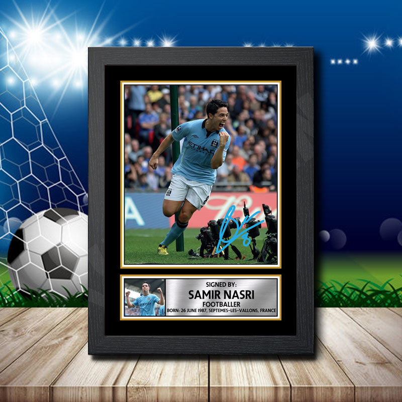 Samir Nasri 2 Printed Signature Footballers Star Poster Print Framed Wall Art Gift – Samir Nasri 2 Printed Signature Footballers Star Poster Print