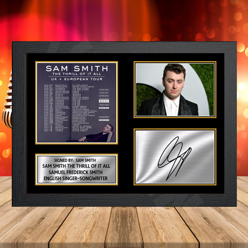 Sam Smith The Thrill Of It All – Printed Signature Music-Landscape Star Print – Sam Smith The Thrill Of It All