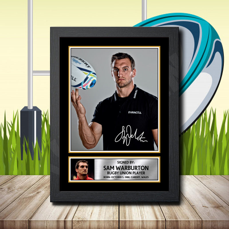 Sam Warburton 2 Printed Signature Rugby Star Poster Print Framed Wall Art Gift – Sam Warburton 2 Printed Signature Rugby Star Poster Print