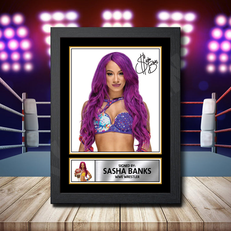 Sasha Banks 1 Printed Signature Wwe Star Poster Print Framed Wall Art Gift – Sasha Banks 1 Printed Signature Wwe Star Poster Print