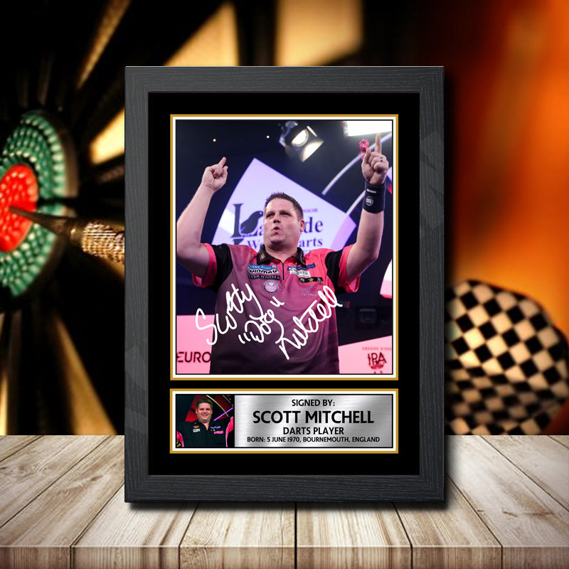 Scott Mitchell 2 Printed Signature Darts Star Poster Print Framed Wall Art Gift – Scott Mitchell 2 Printed Signature Darts Star Poster Print