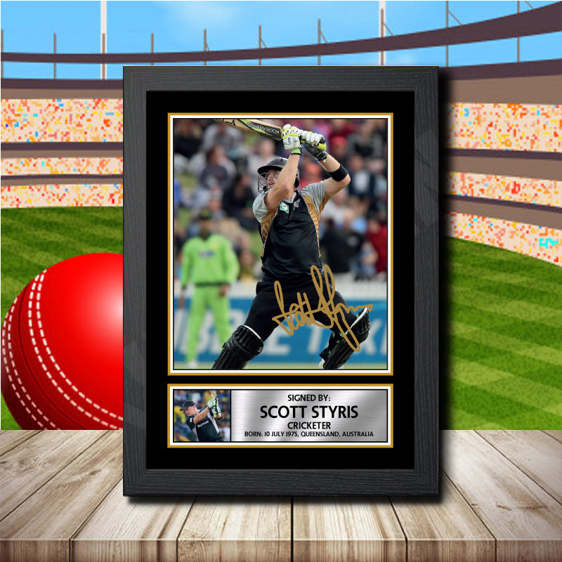 Scott Styris Printed Signature Cricket Star Poster Print Framed Wall Art Gift – Scott Styris Printed Signature Cricket Star Poster Print
