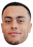 Sergiño Dest Face Mask – USA Football Player Card Face Mask, Soccer Fan Party Accessory, Sports Fancy Dress Prop, Football Supporter Gift