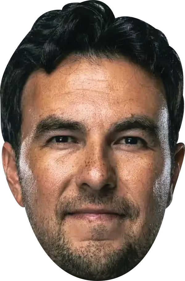 Sergio Perez Face Mask – F1 Motorsport Celebrity Card Face Mask – Celebrity Mask for Stag Do, Hen Night, Fancy Dress & Costume Parties