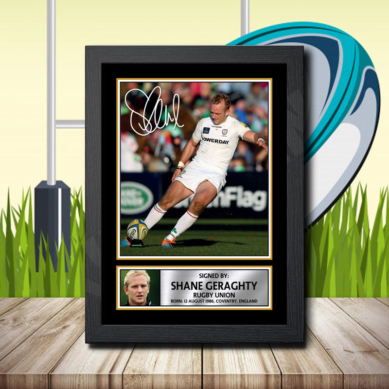 Shane Geraghty 1 Printed Signature Rugby Star Poster Print Framed Wall Art Gift – Shane Geraghty 1 Printed Signature Rugby Star Poster Print