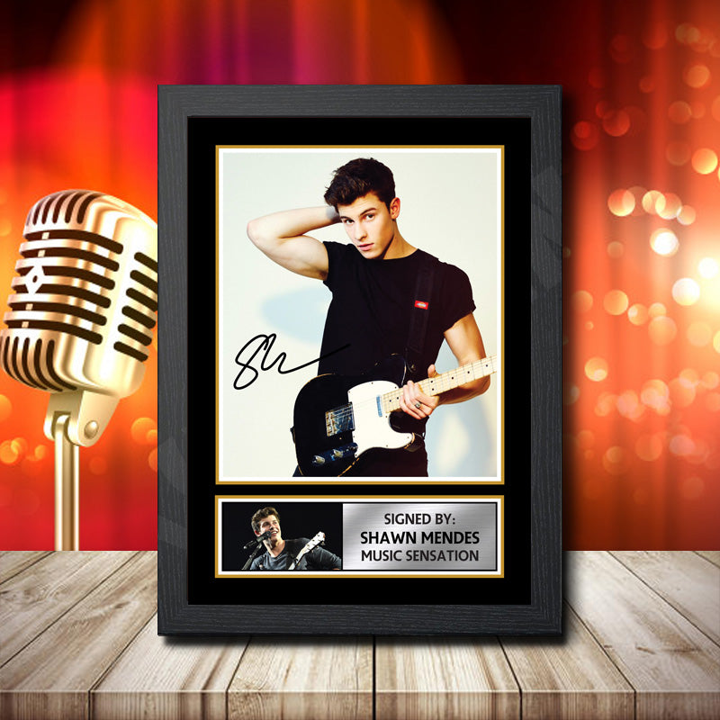 Shawn Mendes – Printed Signature Music Star Print – Shawn Mendes