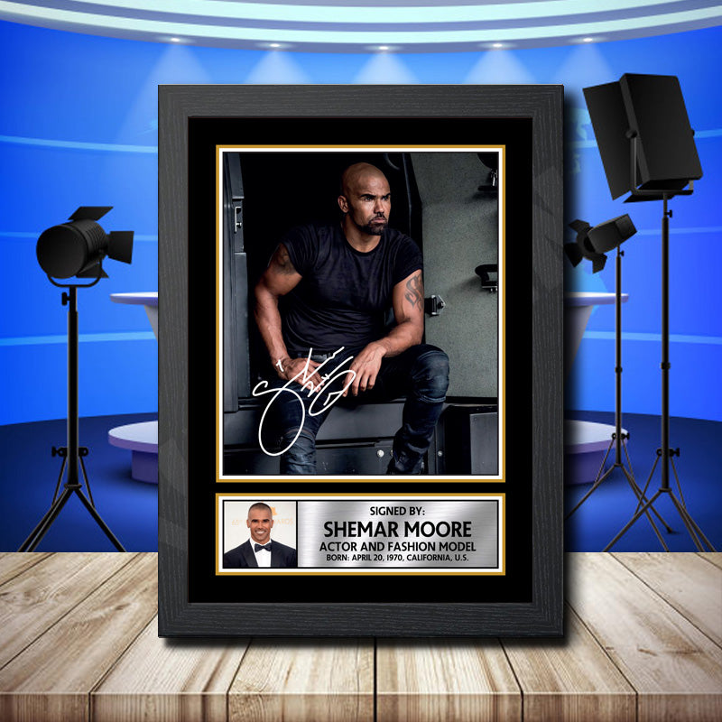 Shemar Moore 1 Printed Signature Television Star Poster Print Framed Wall Art Gift – Shemar Moore 1 Printed Signature Television Star Poster Print