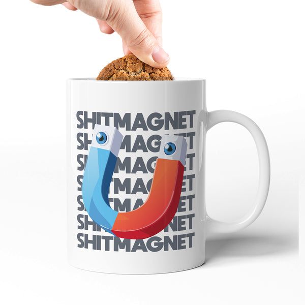 Rude Swear Word Printed Mug Design - SH*TMAGNET (3 Colours)