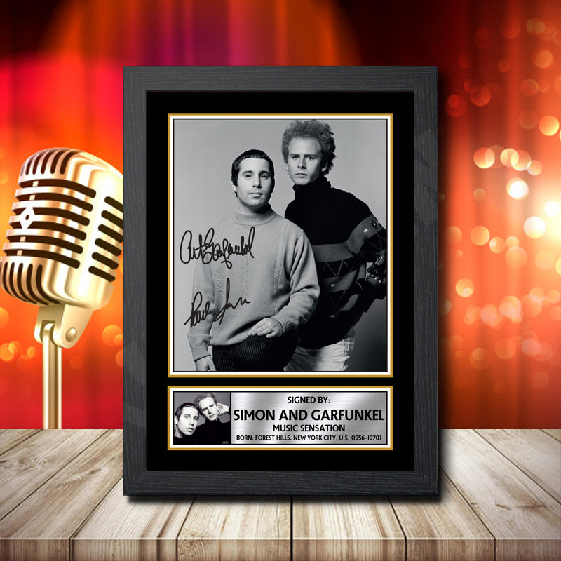 Simon And Garfunkel 1 – Printed Signature Music Star Print – Simon And Garfunkel 1