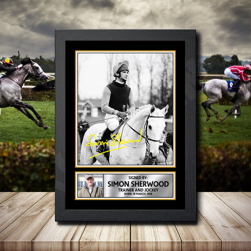 Simon Sherwood 2 Printed Signature Horse-Racing Star Poster Print Framed Wall Art Gift – Simon Sherwood 2 Printed Signature Horse-Racing Star Poster Print