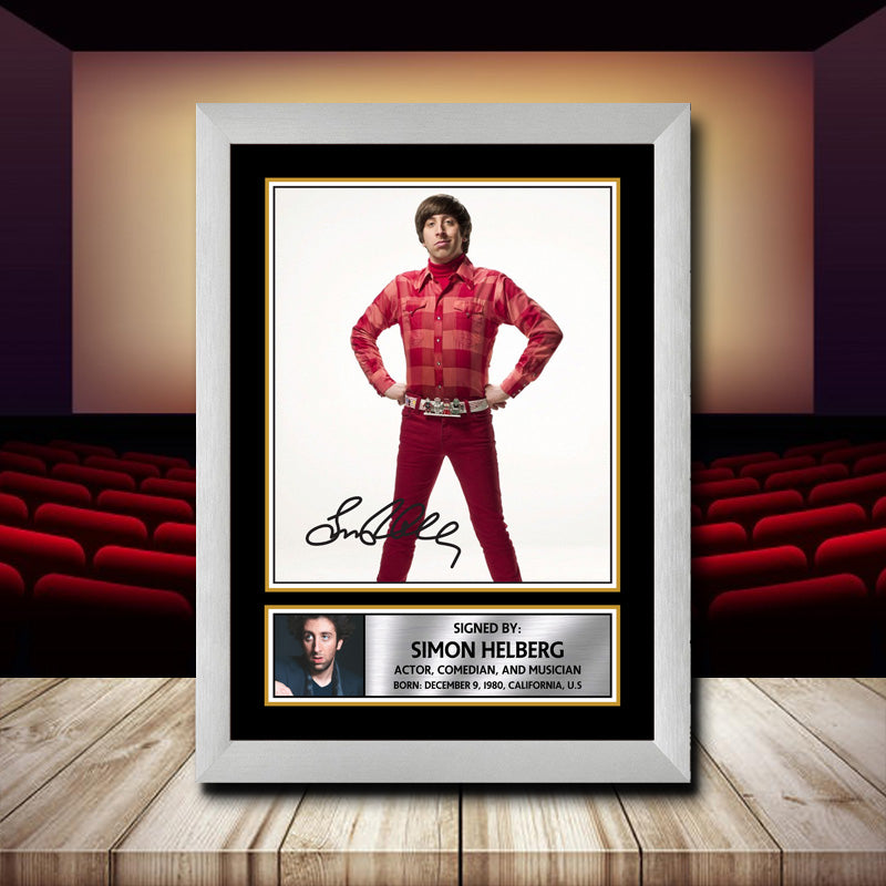 Simon Helberg Printed Signature Movie Star Poster Print Framed Wall Art Gift – Simon Helberg Printed Signature Movie Star Poster Print