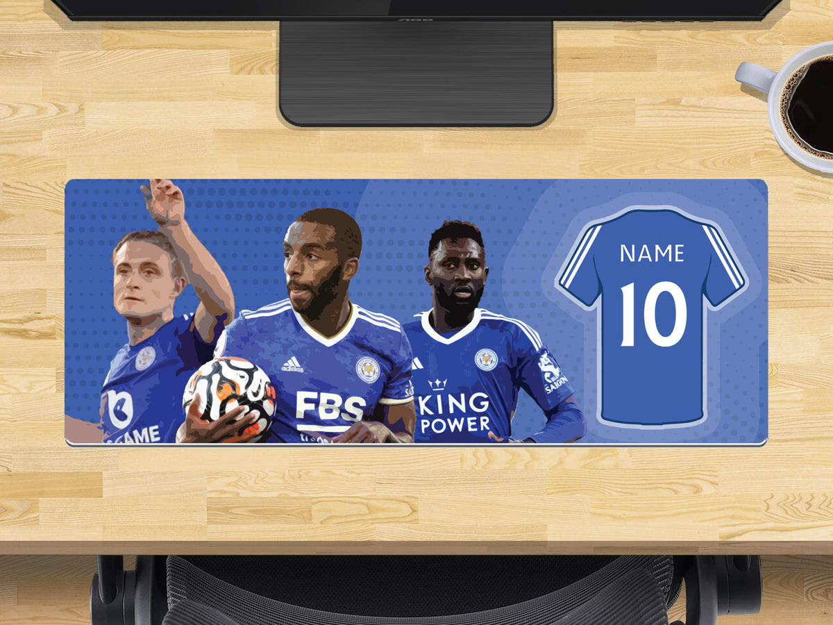 Personalised Leicester Extra Large Mouse Mat (800mm x 300mm) - SKIPP, PEREIRA, NDIDI – Personalised Leicester Extra Large Mouse Mat 800mm X 300mm - Skipp, Pereira