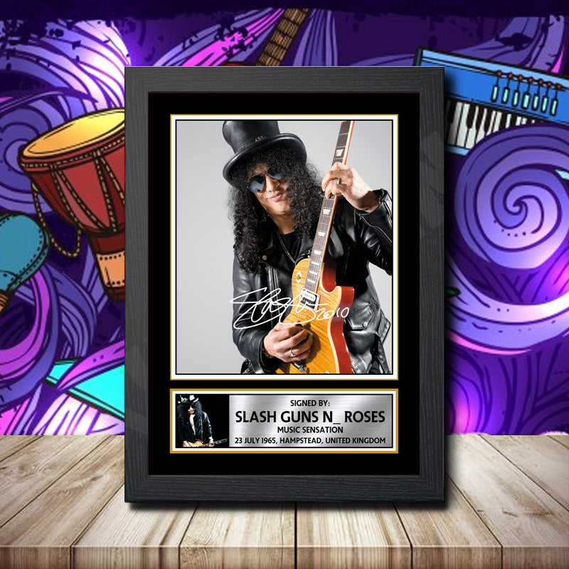 Slash 2 – Printed Signature Music Star Print – Slash 2