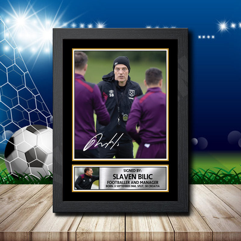 Slaven Bilic 2 Printed Signature Footballers Star Poster Print Framed Wall Art Gift – Slaven Bilic 2 Printed Signature Footballers Star Poster Print