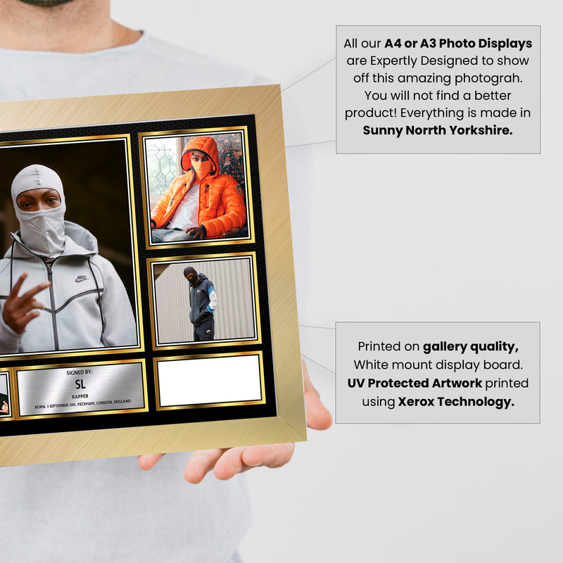 Rappers SL Framed Autographed Print - Limited Edition Autograph Fan Gift – Collectible Memorabilia Merchandise