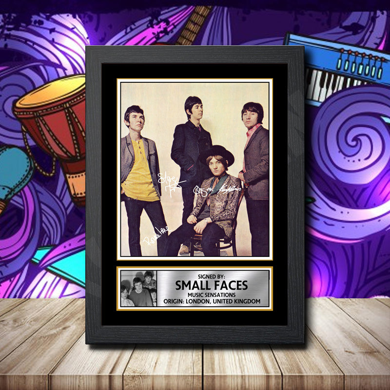 Small Faces 2 Printed Signature Rock-Bands Star Poster Print Framed Wall Art Gift – Small Faces 2 Printed Signature Rock-Bands Star Poster Print
