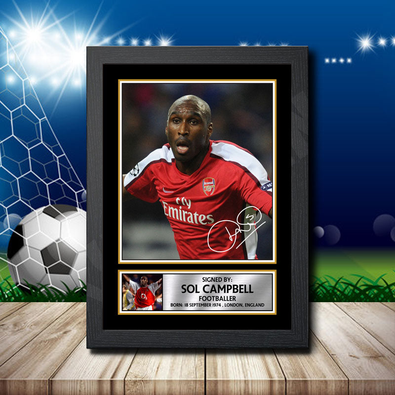 Sol Campbell 2 Printed Signature Footballers Star Poster Print Framed Wall Art Gift – Sol Campbell 2 Printed Signature Footballers Star Poster Print