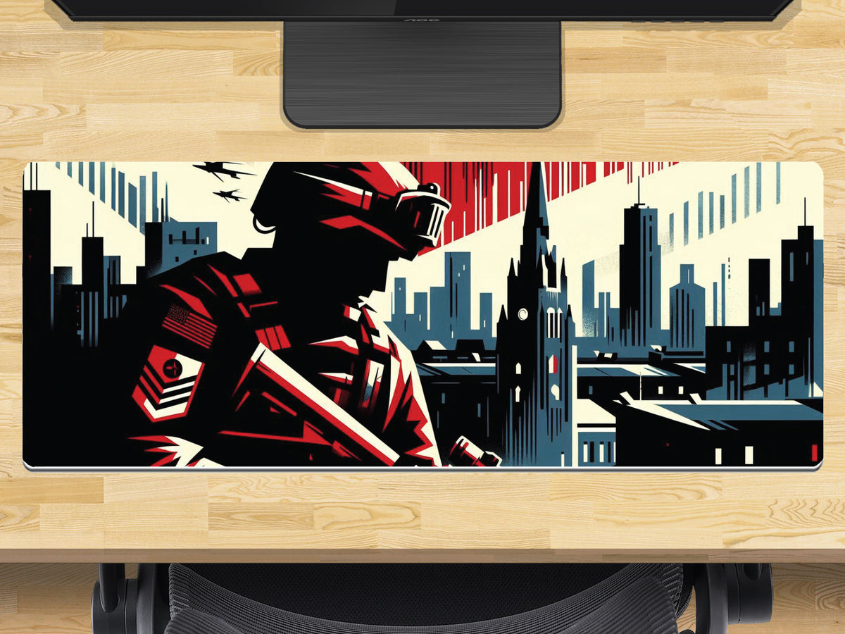 Extra Large Gaming Mouse Mat 800mm x 300mm - Soldier 2