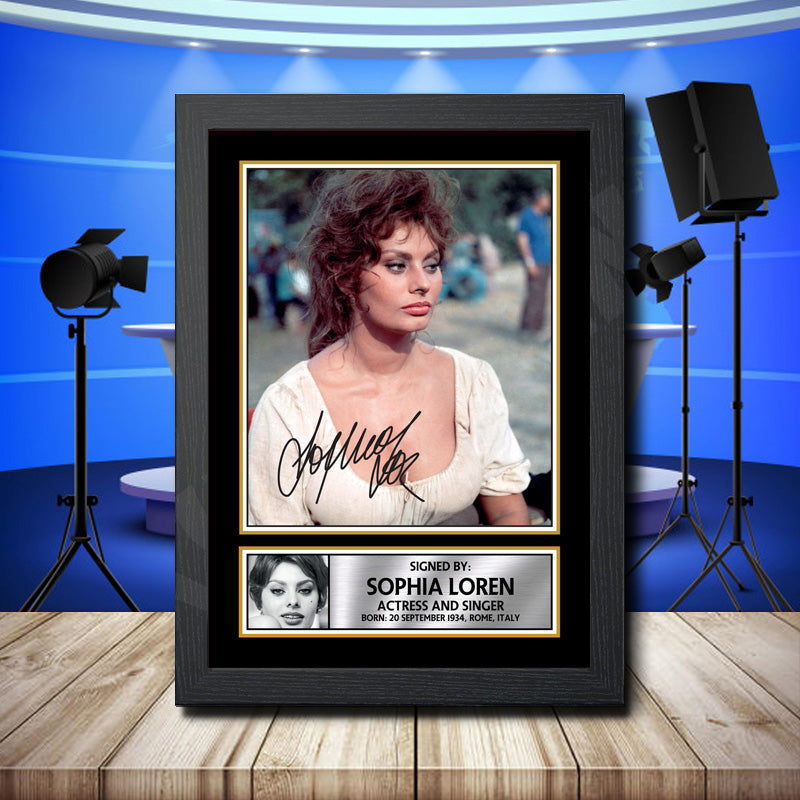 Sophia Loren 1 Printed Signature Television Star Poster Print Framed Wall Art Gift – Sophia Loren 1 Printed Signature Television Star Poster Print