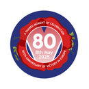 VE Day 80th Anniversary 50mm Round Stickers Design 6 - Special Edition