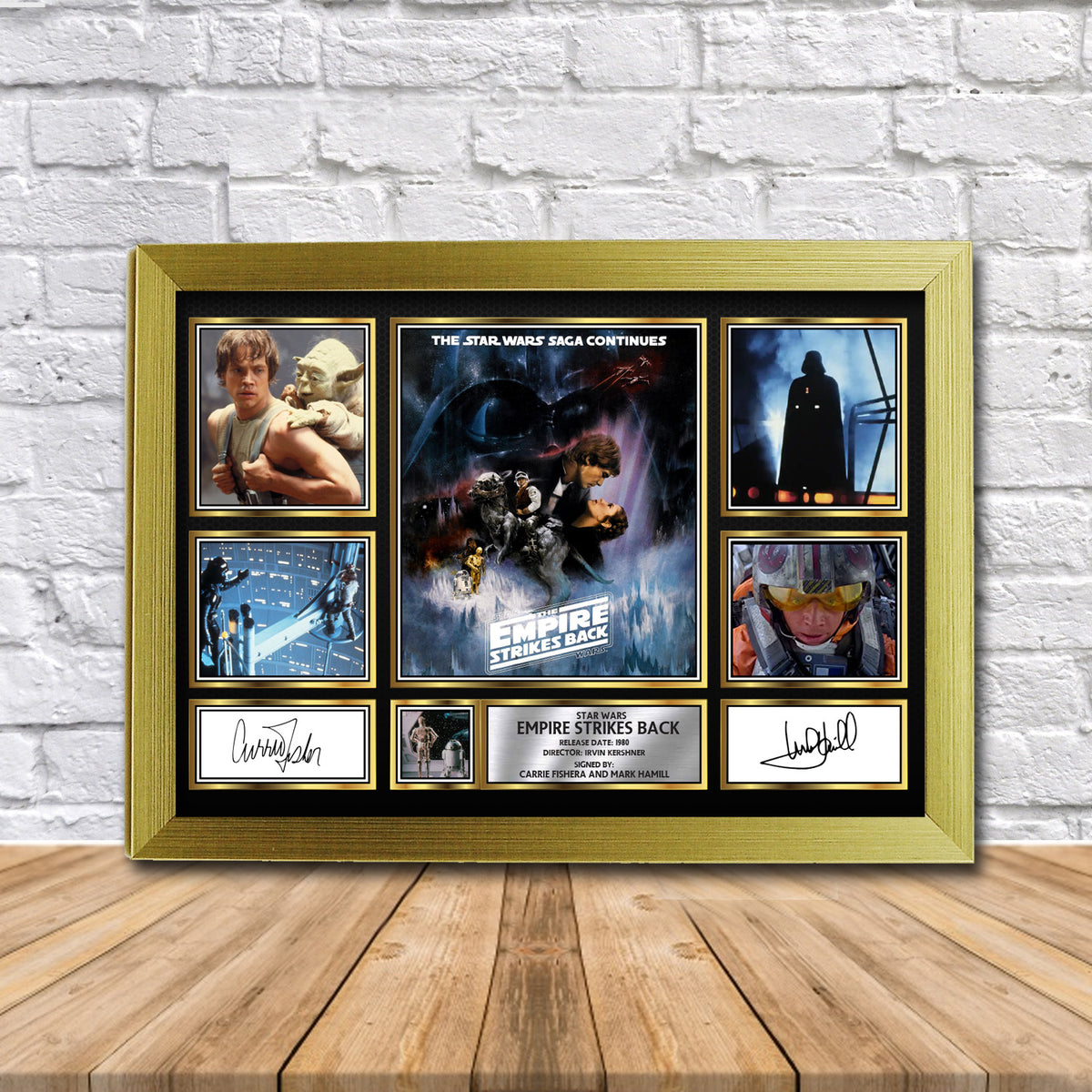 Star Wars 1980 Empire Strikes Back Movie Gift Framed Printed Signature Star Poster Print Wall Art Gift – Star Wars 1980 Empire Strikes Back Movie Gift Framed Printed Signature Star