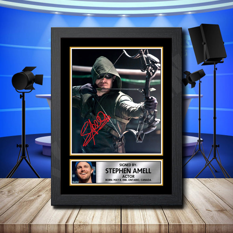 Stephen Amell 2 Printed Signature Television Star Poster Print Framed Wall Art Gift – Stephen Amell 2 Printed Signature Television Star Poster Print