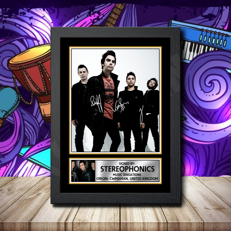 Stereophonics 1 Printed Signature Rock-Bands Star Poster Print Framed Wall Art Gift – Stereophonics 1 Printed Signature Rock-Bands Star Poster Print