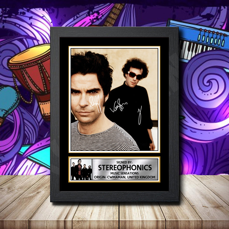 Stereophonics 2 Printed Signature Rock-Bands Star Poster Print Framed Wall Art Gift – Stereophonics 2 Printed Signature Rock-Bands Star Poster Print
