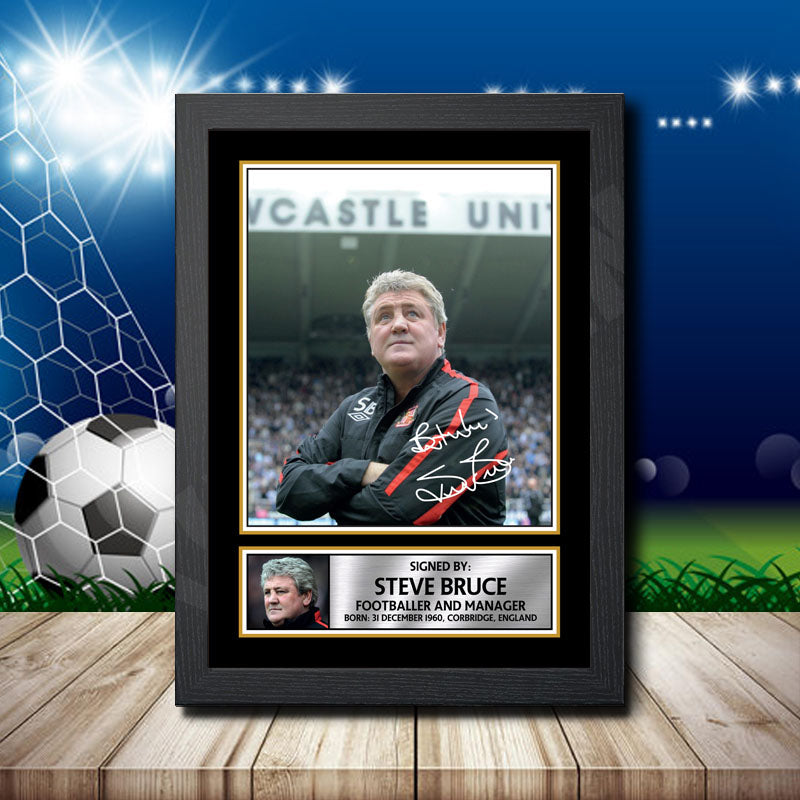 Steve Bruce Printed Signature Footballers Star Poster Print Framed Wall Art Gift – Steve Bruce Printed Signature Footballers Star Poster Print