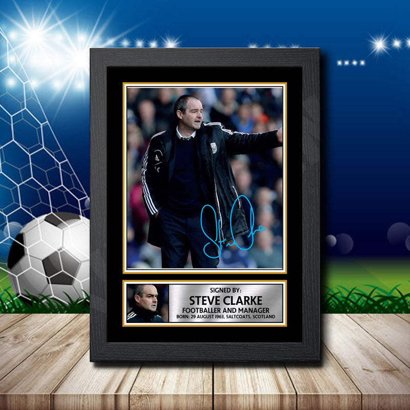 Steve Clarke Printed Signature Footballers Star Poster Print Framed Wall Art Gift – Steve Clarke Printed Signature Footballers Star Poster Print