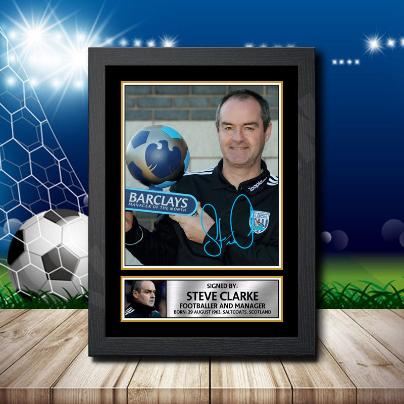 Steve Clarke 2 Printed Signature Footballers Star Poster Print Framed Wall Art Gift – Steve Clarke 2 Printed Signature Footballers Star Poster Print