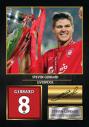 Steven Gerrard Liverpool Signed Poster Print – Liverpool FC Football Wall Art – Printed Autograph Soccer Memorabilia – Steven Gerrard Fan Gift Decor