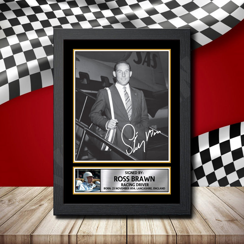 Stirling Moss 2 Printed Signature Motorsport Star Poster Print Framed Wall Art Gift – Stirling Moss 2 Printed Signature Motorsport Star Poster Print