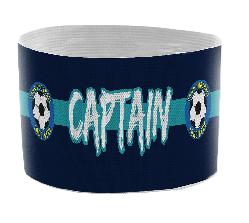 Custom Captain's Armband - Design 1 (Seagreen Blue)