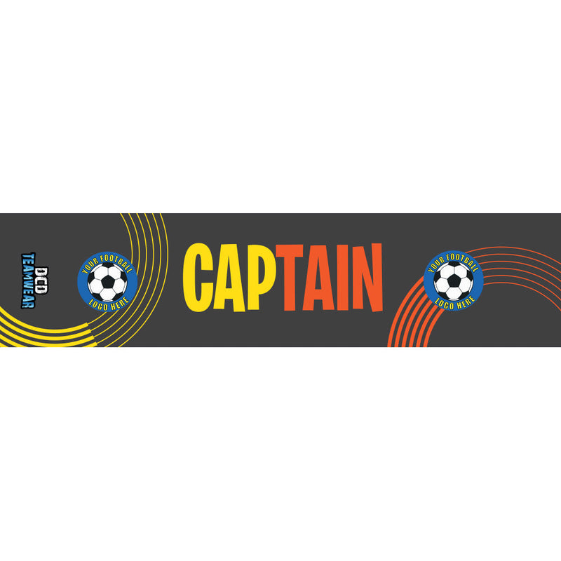 Custom Captain's Armband - Design 8 (Red & Yellow)