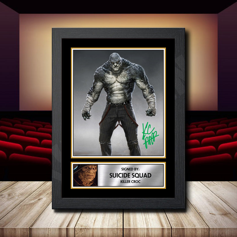 Suicide Squad Killer Croc 2 Printed Signature Movie Star Poster Print Framed Wall Art Gift – Suicide Squad Killer Croc 2 Printed Signature Movie Star Poster Print