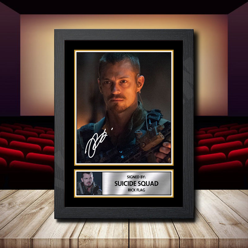 Suicide Squad Rick Flag 2 Printed Signature Movie Star Poster Print Framed Wall Art Gift – Suicide Squad Rick Flag 2 Printed Signature Movie Star Poster Print