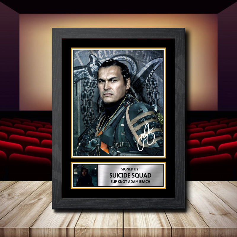 Suicide Squad Slip Knot Adam Beach Printed Signature Movie Star Poster Print Framed Wall Art Gift – Suicide Squad Slip Knot Adam Beach Printed Signature Movie Star Poster Print