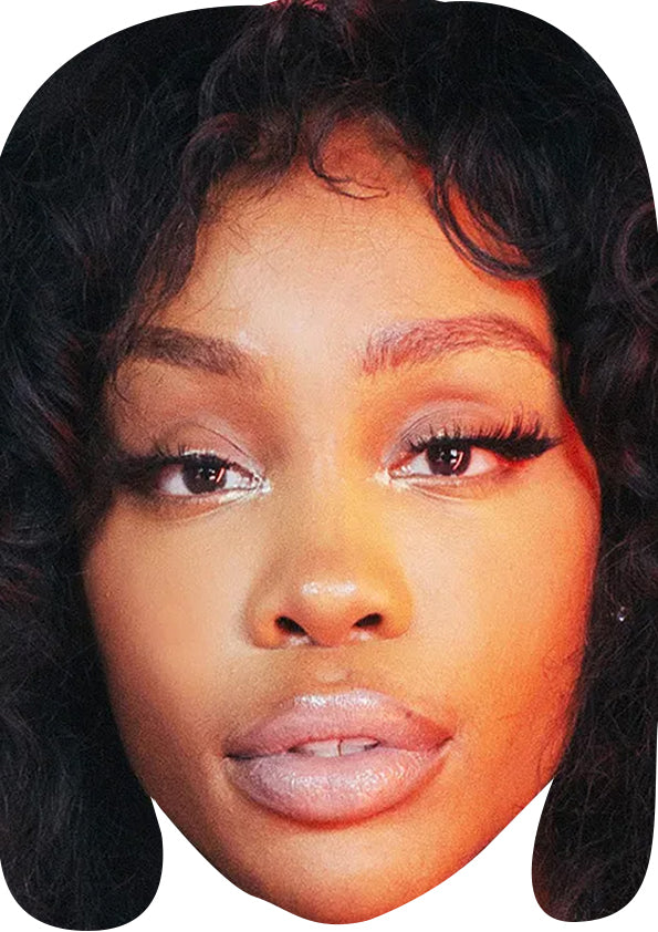 SZA 2023 Music Star Fancy Dress Cardboard Celebrity Party Face Mask