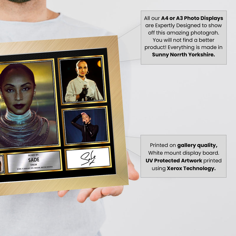 Sade Singers Framed Autographed Print - Limited Edition Autograph Fan Gift – Collectible Memorabilia Merchandise