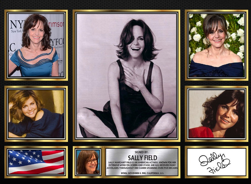 Sally Field Actors Framed Autographed Print - Limited Edition Autograph Fan Gift – Collectible Memorabilia Merchandise