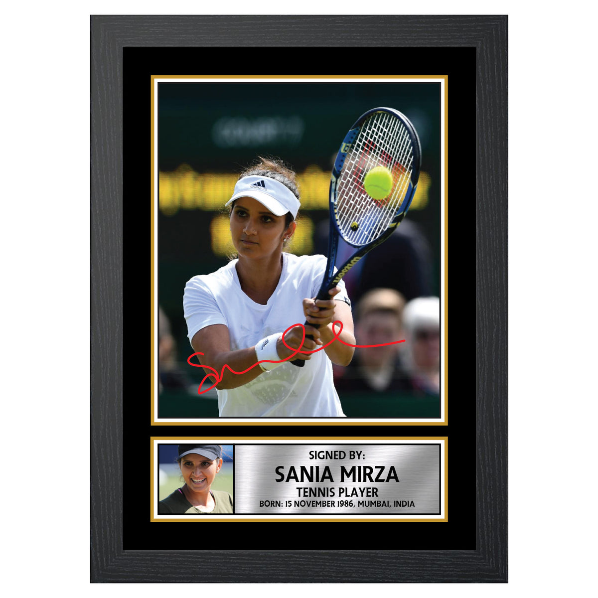 Sania Mirza M636 Tennis Player Printed Signature Poster Print Gift