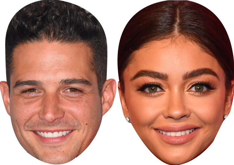 Sarah Hyland And Wells Adams Celebrity Couple Face Mask Fancy Dress - High-Quality Cardboard Masks for Any Occasion