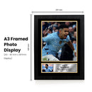 Savinho Signed Autographed Poster Print – Manchester City F.C. & Brazil Star – Dual Image with Career Tribute Plaque – Football Memorabilia Gift