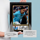 Savinho Signed Autographed Poster Print – Manchester City F.C. & Brazil Star – Dual Image with Career Tribute Plaque – Football Memorabilia Gift